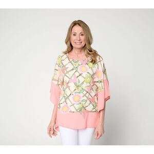 Quacker Factory Women's Top Plus Sz 4X Make Your Selection: Femme Pink